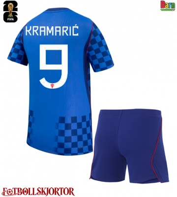 Kroatien Andrej Kramaric #9 Borta Kläder Barn VM 2026 Kortärmad (+ Korta byxor)